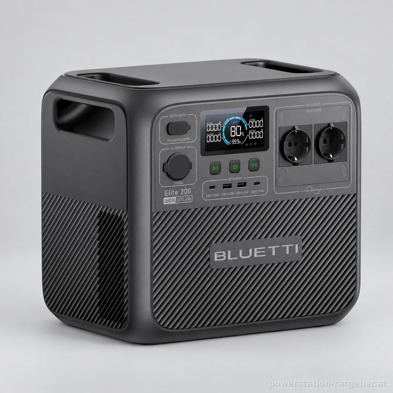 BLUETTI Elite 200 V2, studio-produktaufnahme