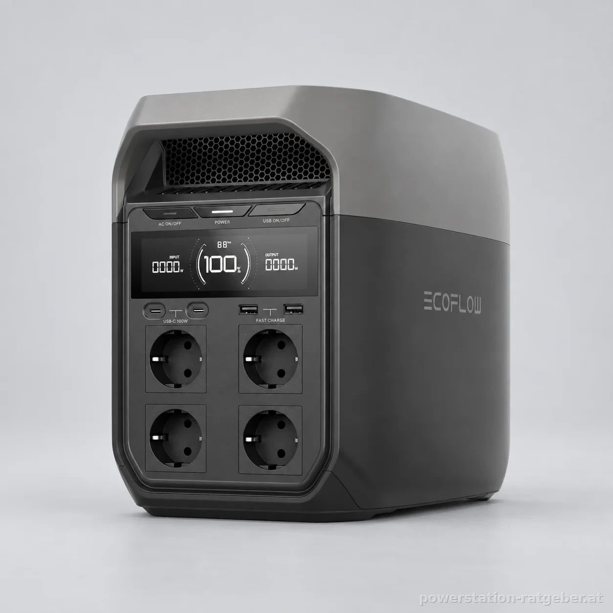 EcoFlow DELTA 3, studio-produktaufnahme